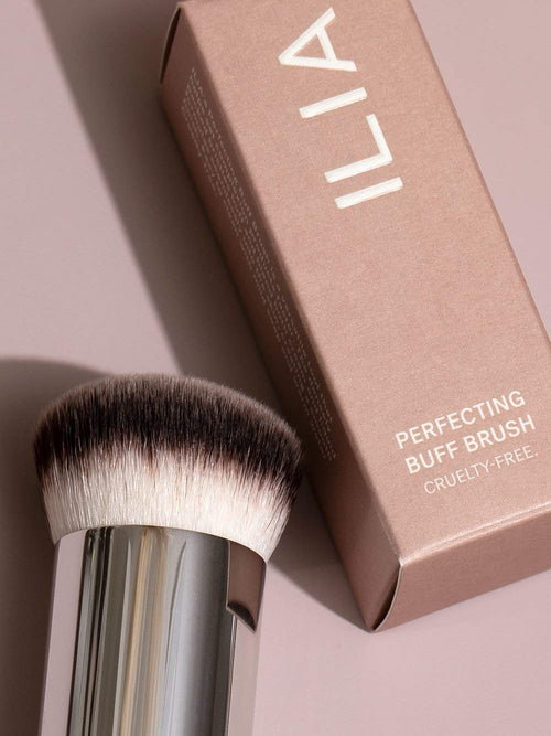 - Perfecting Buff Brush | Versatile Brush for Cream or Liquid Products Made with Aluminum + Soft, Vegan Bristles | Smooth Finish | Expertly Crafted | Non-Toxic, Vegan, Cruelty-Free, Recyclable