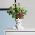 Ceramic Female Face Vase Art, Modern Decorative Vase Centerpiece for Table, Shelf, Living Room, Office, Bedroom, Small