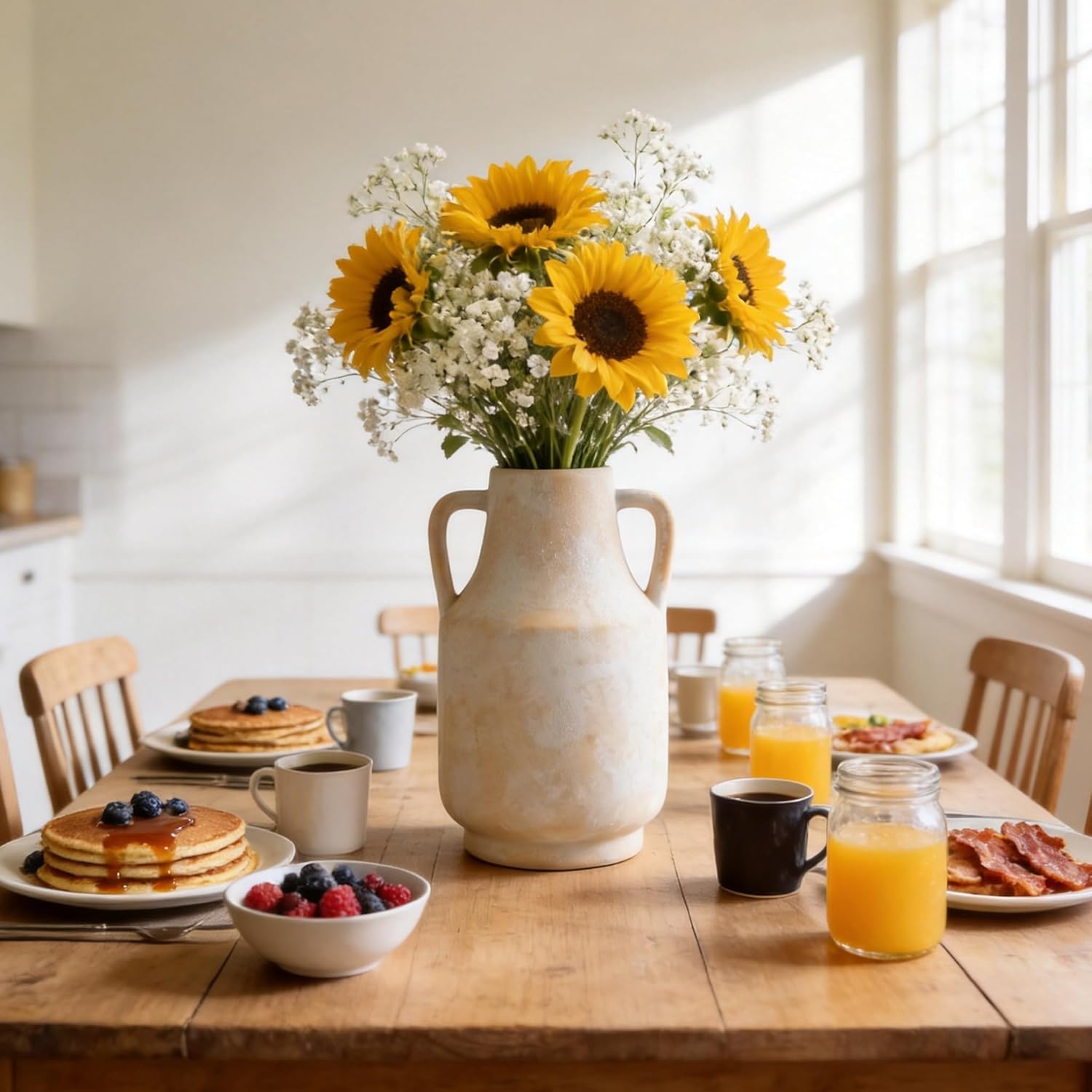 Large Ceramic Rustic Vintage Farmhouse Table Vases 