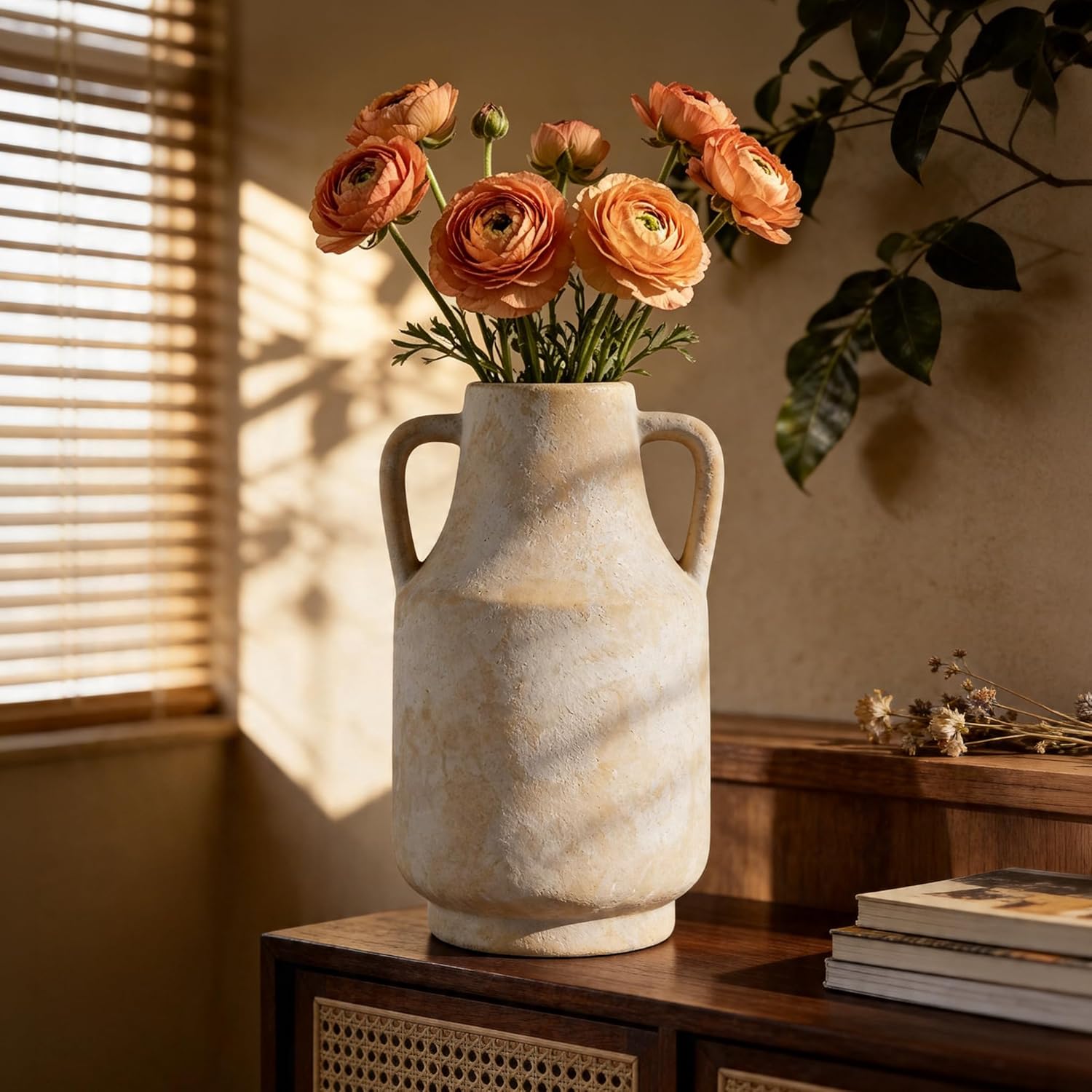 Large Ceramic Rustic Vintage Farmhouse Table Vases 