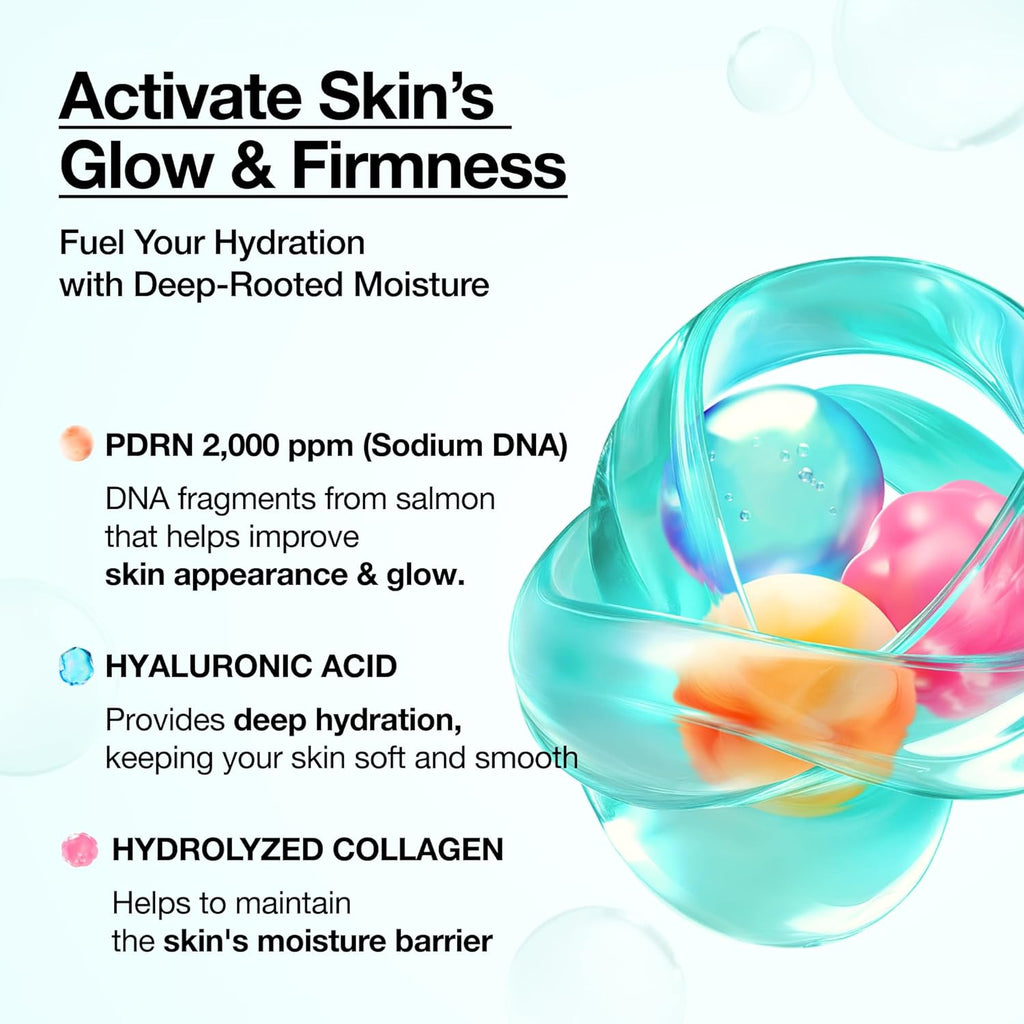 PDRN Collagen Glow Facial Serum Spray, Hydrating Face Mist, Hyaluronic Acid, Dewy Glass Finish, All Skin Types, Instant Plumping Hydration, Firming Care, Korean Skincare, 3.38 Fl Oz