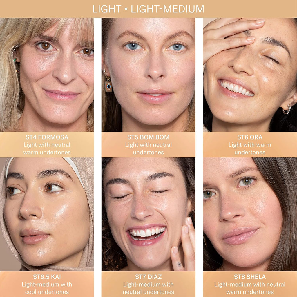 - Super Serum Skin Tint SPF 40 | Non-Comedogenic, Vegan, Lightweight to Help against Blue Light, + Pollution While Hydrating, Smoothing, + Refining (Diaz ST7, 1 Fl Oz | 30 Ml)